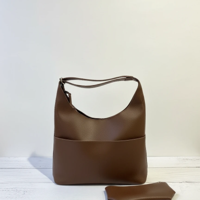 کیف دو تکه زنانه مدل «توتا» – ست کیف شانه‌ای و کیف دستی چرمی