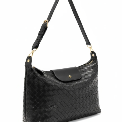 کیف شانه‌ای زنانه چرمی بافت‌بافته